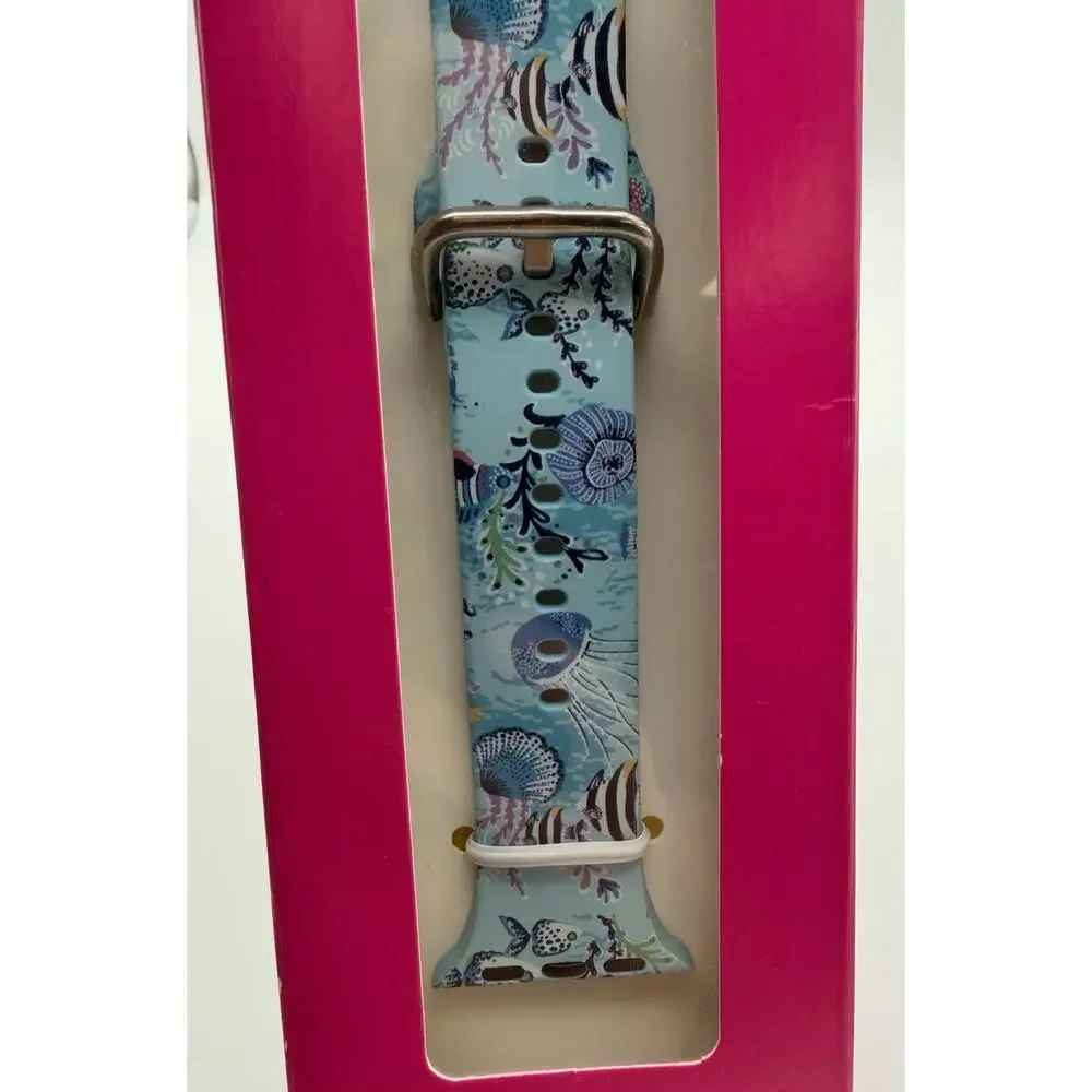 Vera Bradley Apple Watch Silicone Ocean Fish Blue SM MED 38mm-40mm